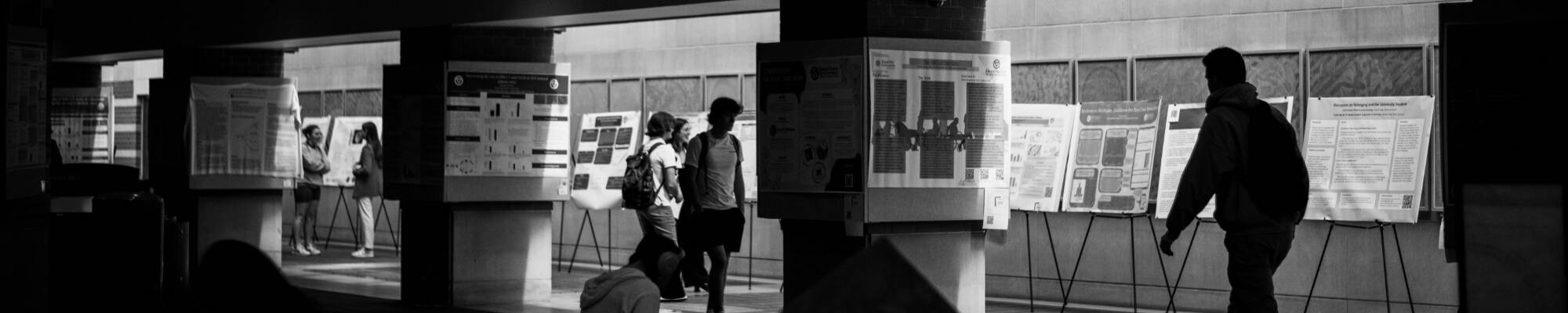 Students presenting research